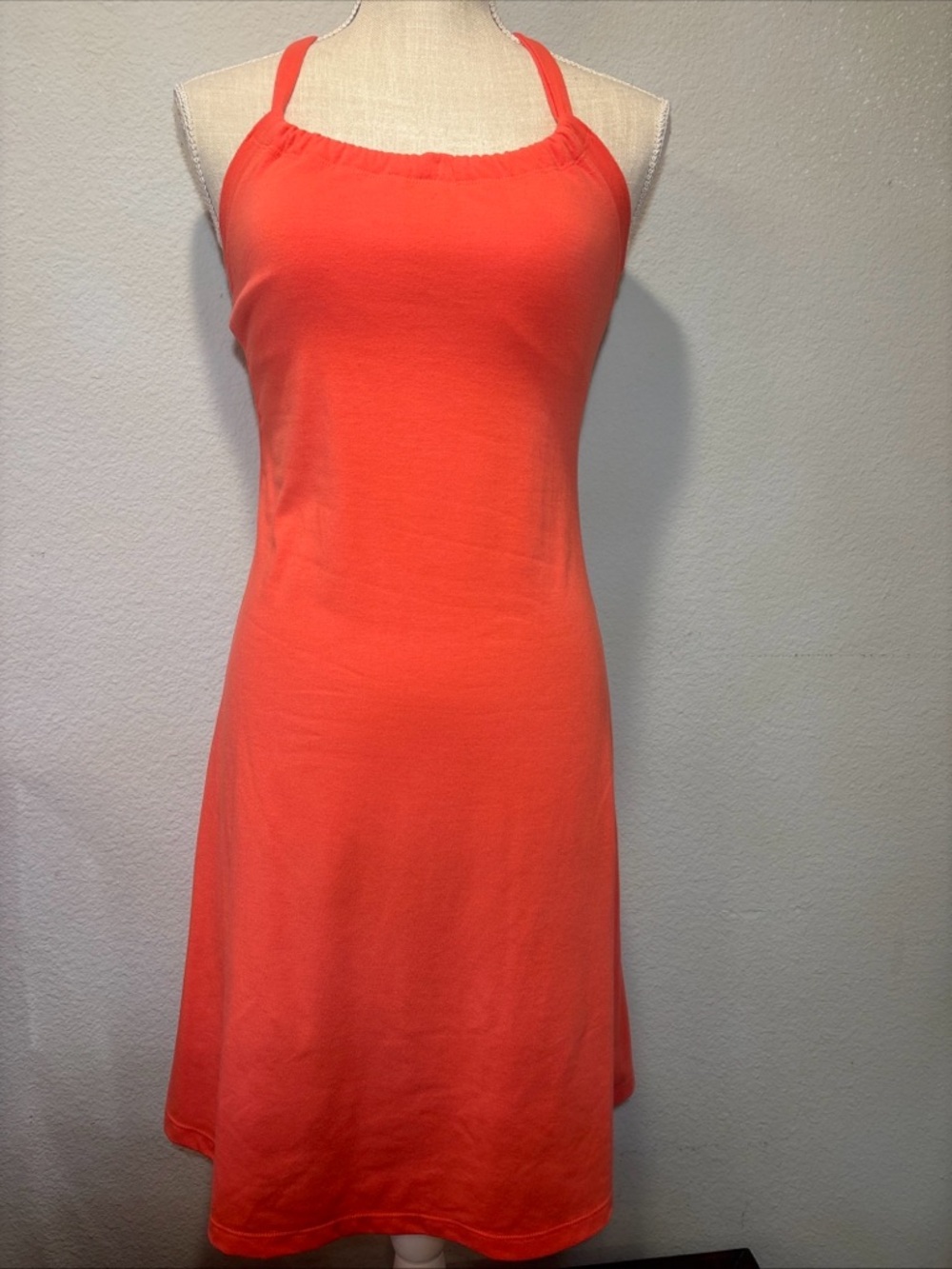 Prana Orange Halter Mini Dress Tennis Athletic Beach Summer
